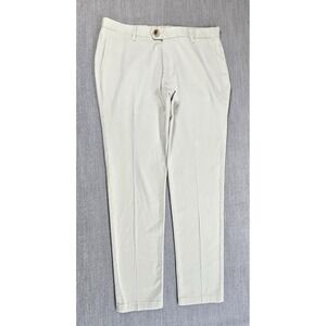 Proper Cloth Chinos Mens 34x20 Stretch Cotton Twill Beige Slim Tapered